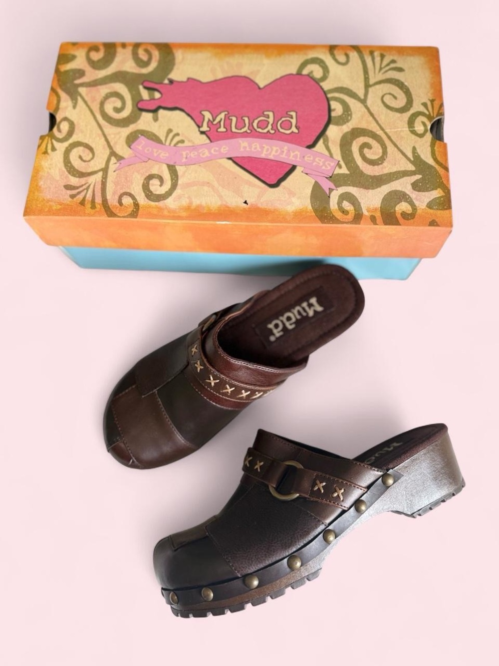 Vintage Mudd Chunky Platform Clogs with Original Box (Y2K / 90s) Size 8.5